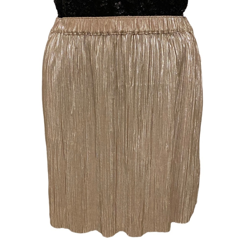 BCBGeneration Champagne Gold Skirt Size L